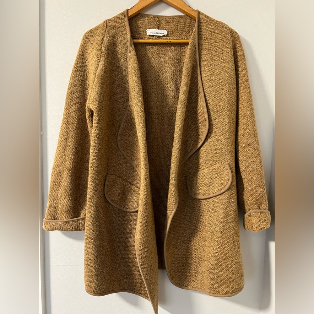 Cozy Tan Open Front Cardigan